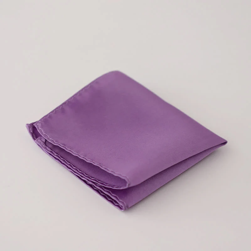 Men's Simple Solid Color Wedding Party Pocket Square - Image 18