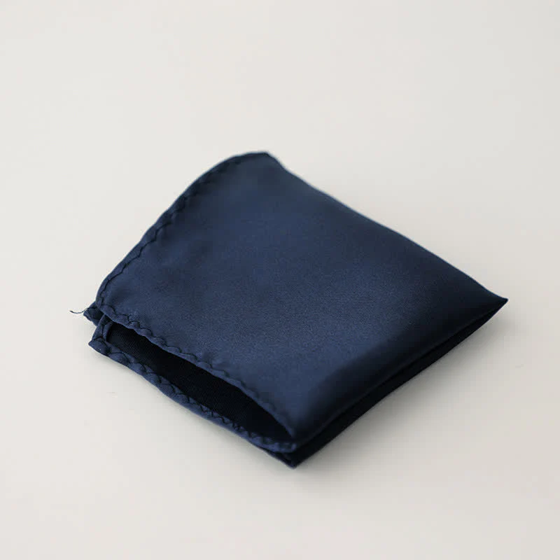 Men's Simple Solid Color Wedding Party Pocket Square - Image 25