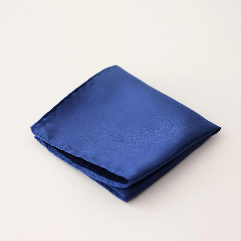 Men's Simple Solid Color Wedding Party Pocket Square - Image 26