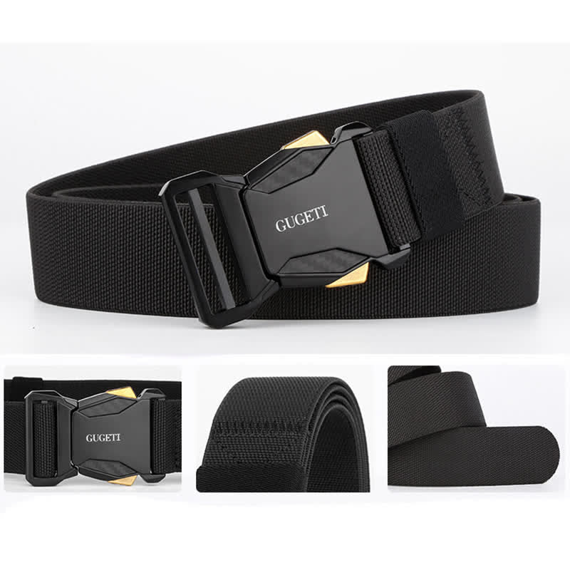 Men's Simple Sport Black Quick Release Nylon Tactical Belt - Image 5