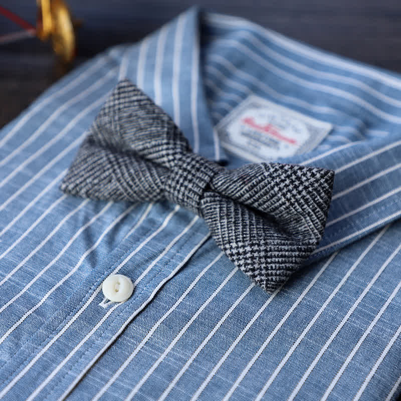 Men's Simple Tweed Wool Blend Bow Tie - Image 17