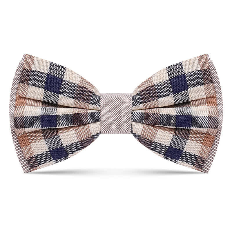 Men's Simply Classy Plaid Pattern Bow Tie - Image 4