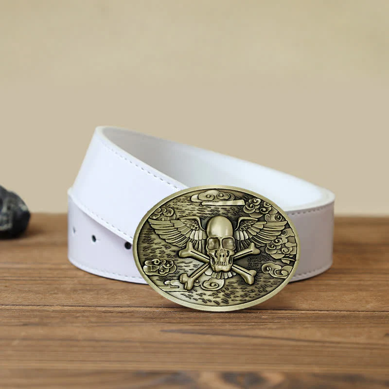 Men's DIY Skull Angel Creative Beer Holder Buckle Leather Belt - Image 14