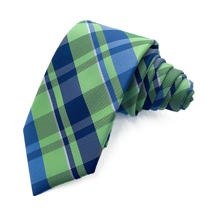 Men's Smart Bright Plaid Necktie - Image 4
