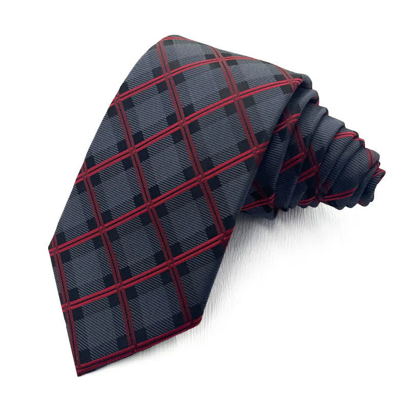 Men's Smart Bright Plaid Necktie - Image 7