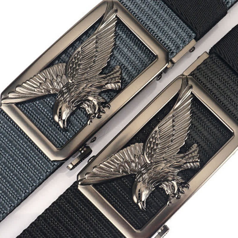 Men's Soaring Hawk Eagle Double-Sided Nylon Belt - Image 3