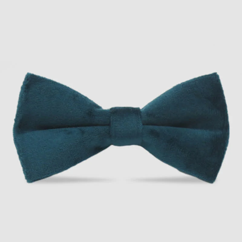 Men's Solid Color Formal Velvet Bow Tie - Image 8