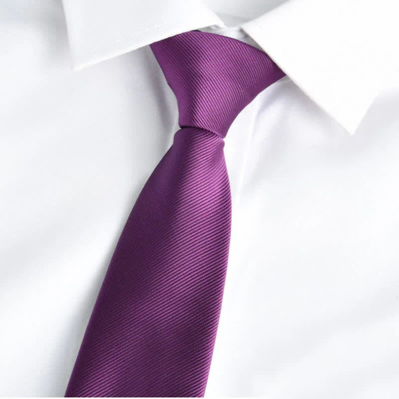 Men's Solid Color Zipper Tie Adjustable Necktie - Image 9