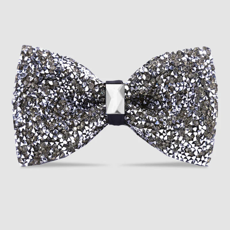 Men's Sparkle Star Glitter Crystal Bow Tie - Image 14