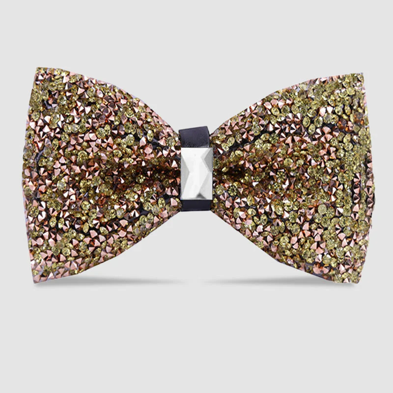Men's Sparkle Star Glitter Crystal Bow Tie - Image 26