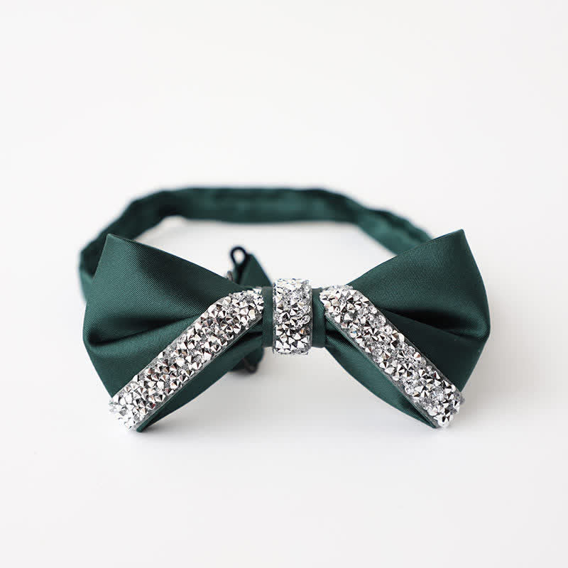 Men's Sparkling Rhinestone Wedding Bow Tie - Image 8