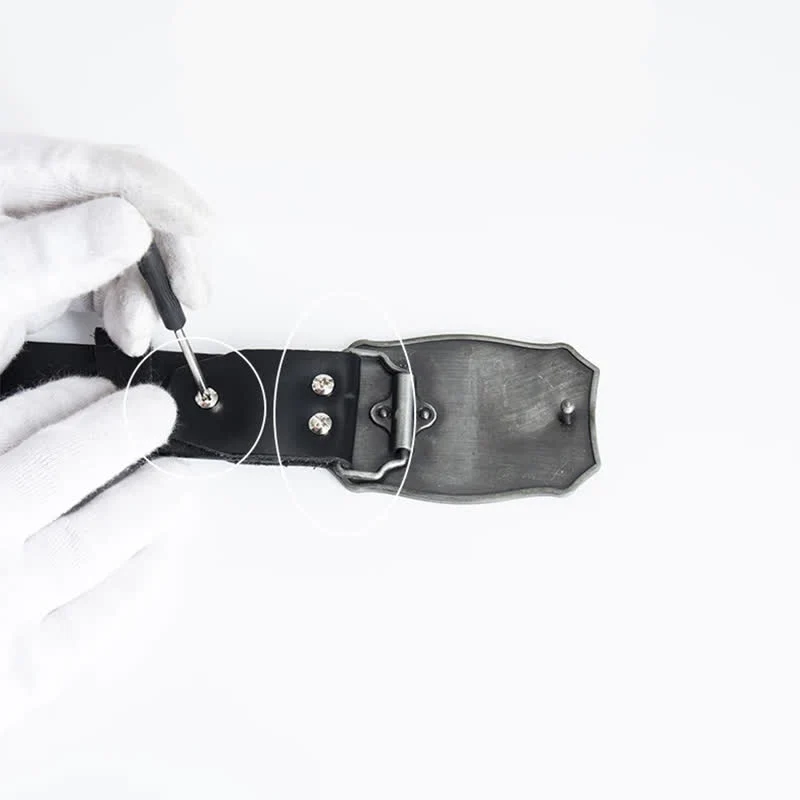 Men's Steed Cross Kneeling Prayer Leather Belt - Image 8