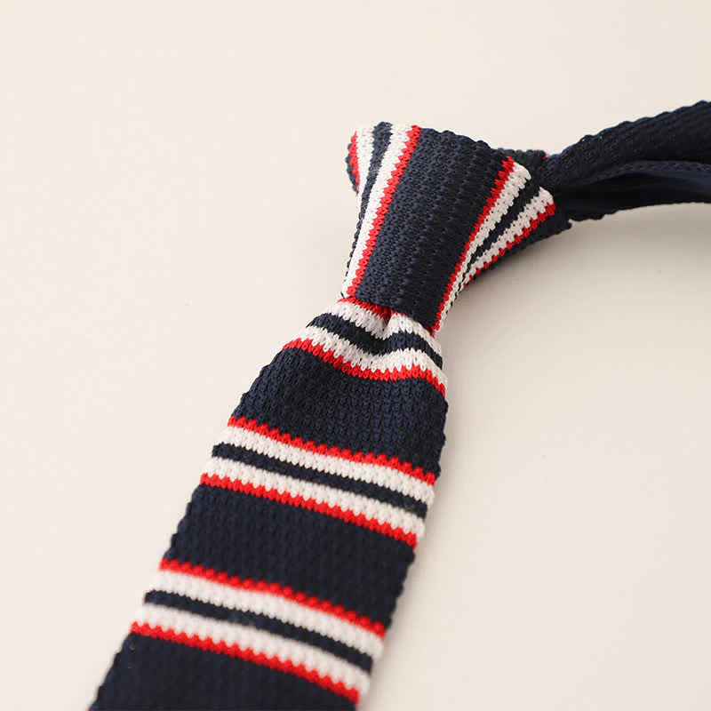 Men's Striped Narrow Suit Knitted Necktie - Image 15
