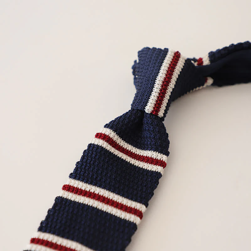 Men's Striped Narrow Suit Knitted Necktie - Image 6