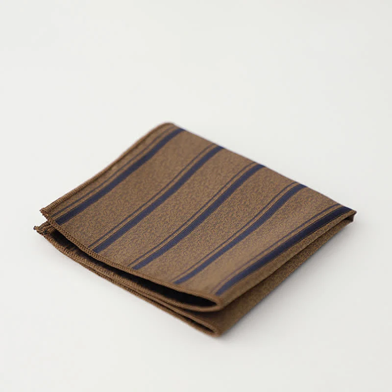 Men's Striped Small Square Printed Business Pocket Square - Image 11