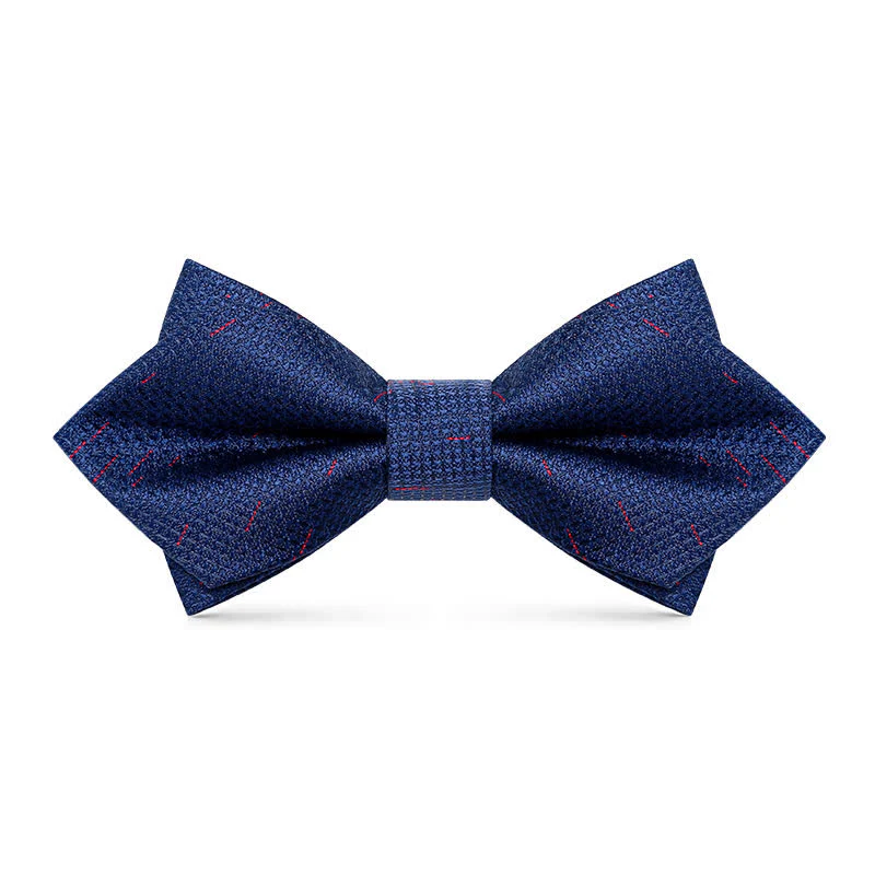 Men's Stylish Gradient Color Chequer Design Bow Tie - Image 7