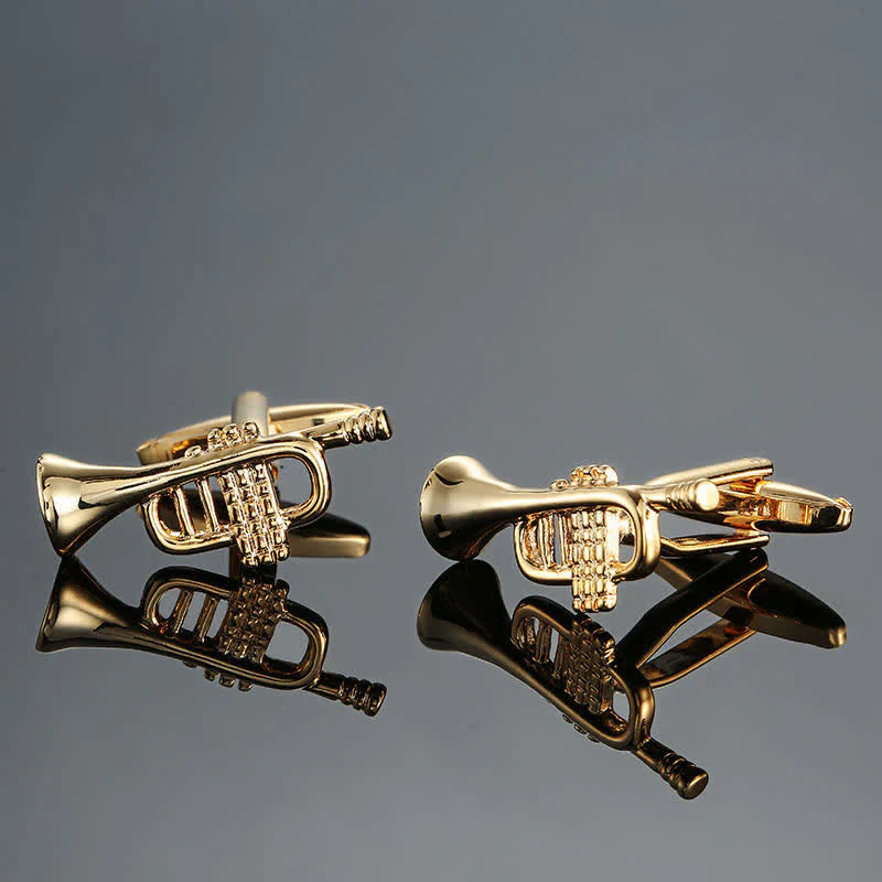 Men's Stylish Music Instrument Note Cufflinks - Image 3