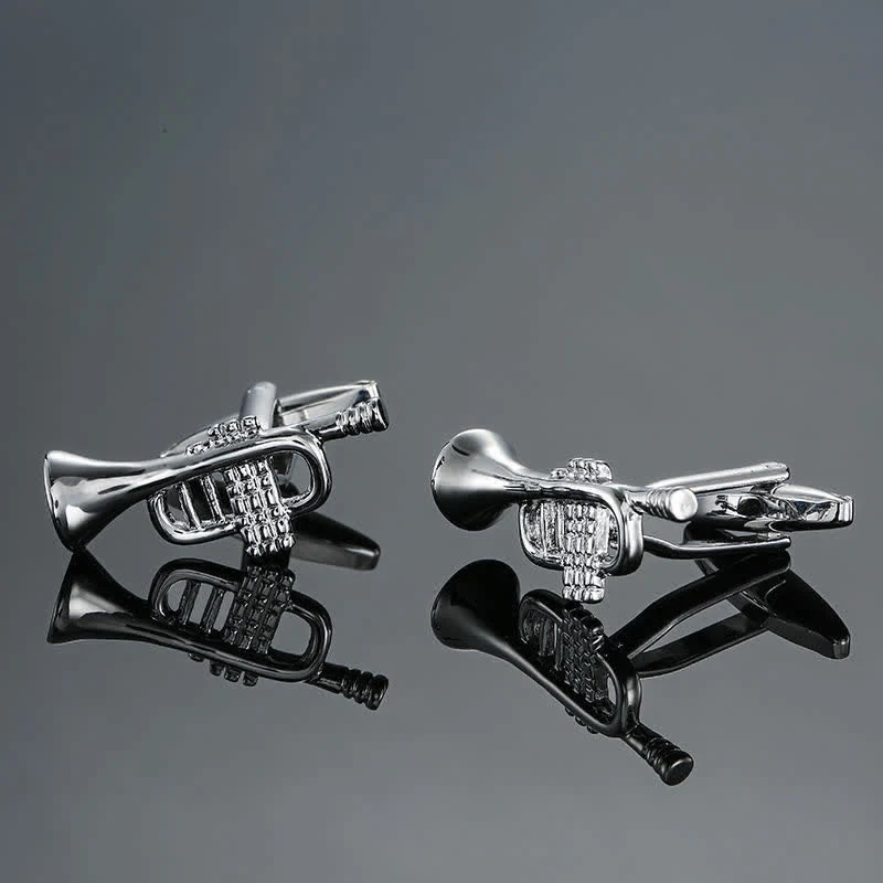 Men's Stylish Music Instrument Note Cufflinks - Image 4