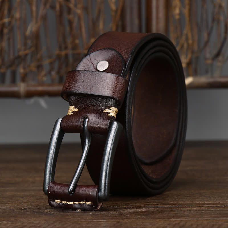 Men's Stylish Retro Glossy Cowboy Leather Belt - Image 8