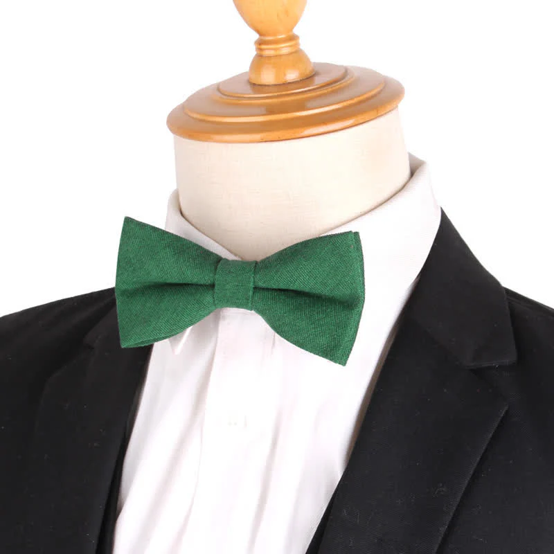 Men's Suede Solid Candy Color Formal Bow Tie - Image 2