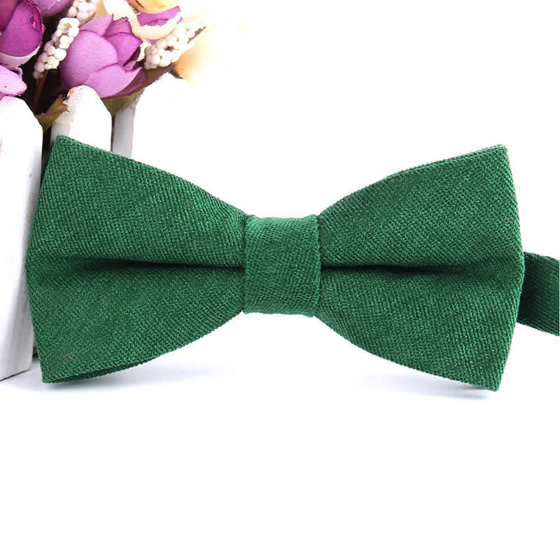 Men's Suede Solid Candy Color Formal Bow Tie - Image 3