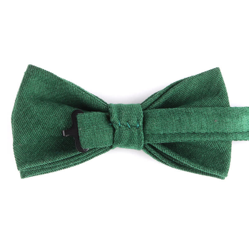 Men's Suede Solid Candy Color Formal Bow Tie - Image 4
