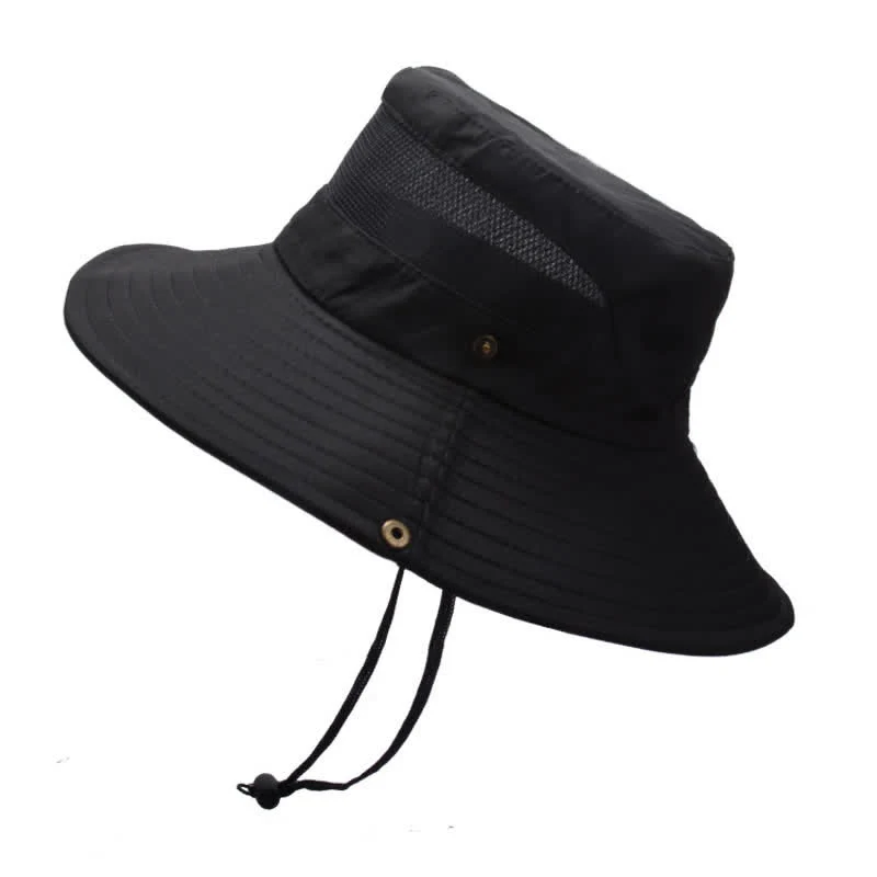 Men's Summer Sun Block Beach Travel Bucket Hat - Image 2
