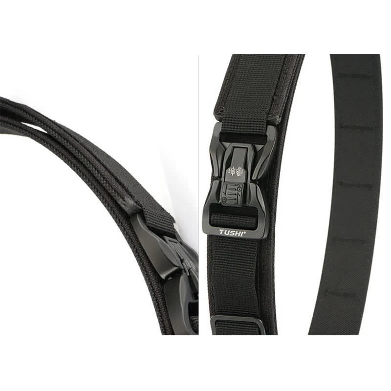 Men's Thickened Double-Locked Quick Release Buckle Tactical Belt - Image 9