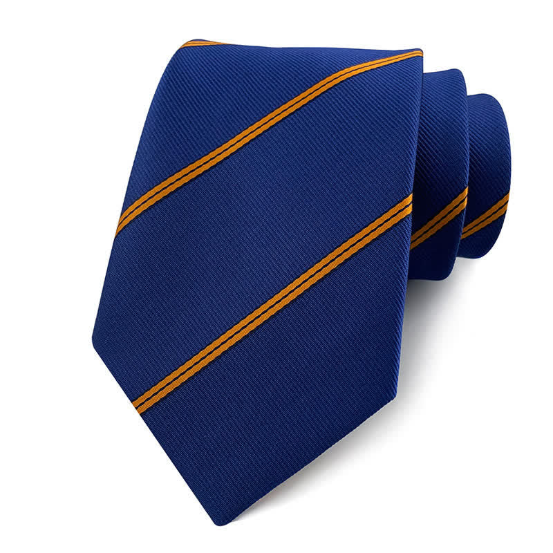 Men's Traditional Repp Striped Office Necktie - Image 5