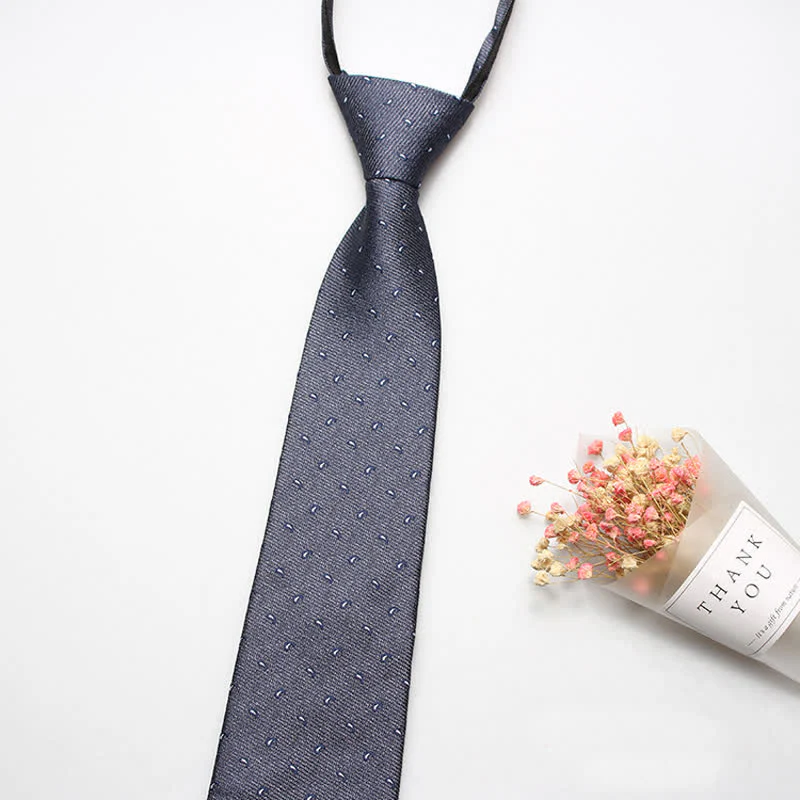Men's Trendy Micro Paisley Zipper Tie Necktie - Image 2