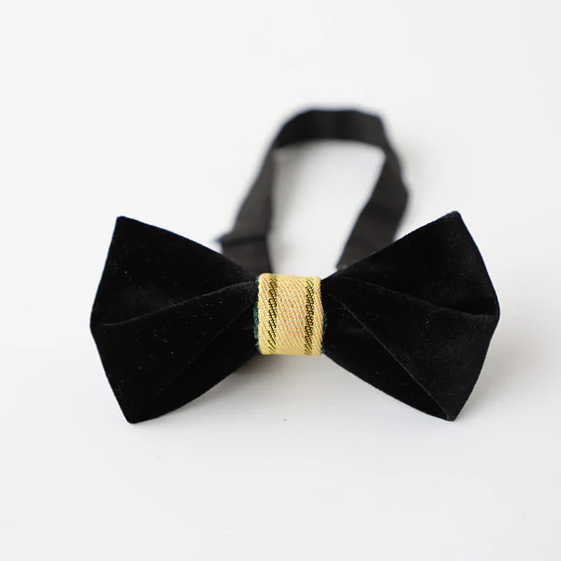 Men's Simple Twisting Velvet Bow Tie - Image 3