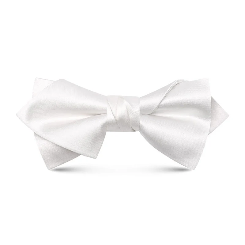 Men's Unique Irregular Double Layered Pointed Bow Tie - Image 9