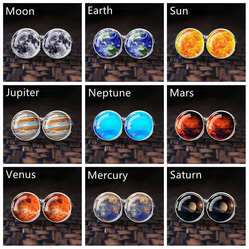 Men's Universe Solar System Planet Cufflinks - Image 2
