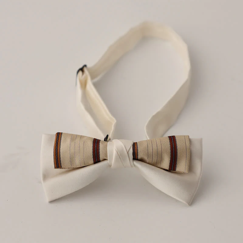 Men's Unqiue Two-Layer Patchwork Floral Bow Tie - Image 16