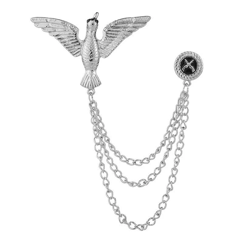 Men's Victory Bird Chain Brooch - Image 8