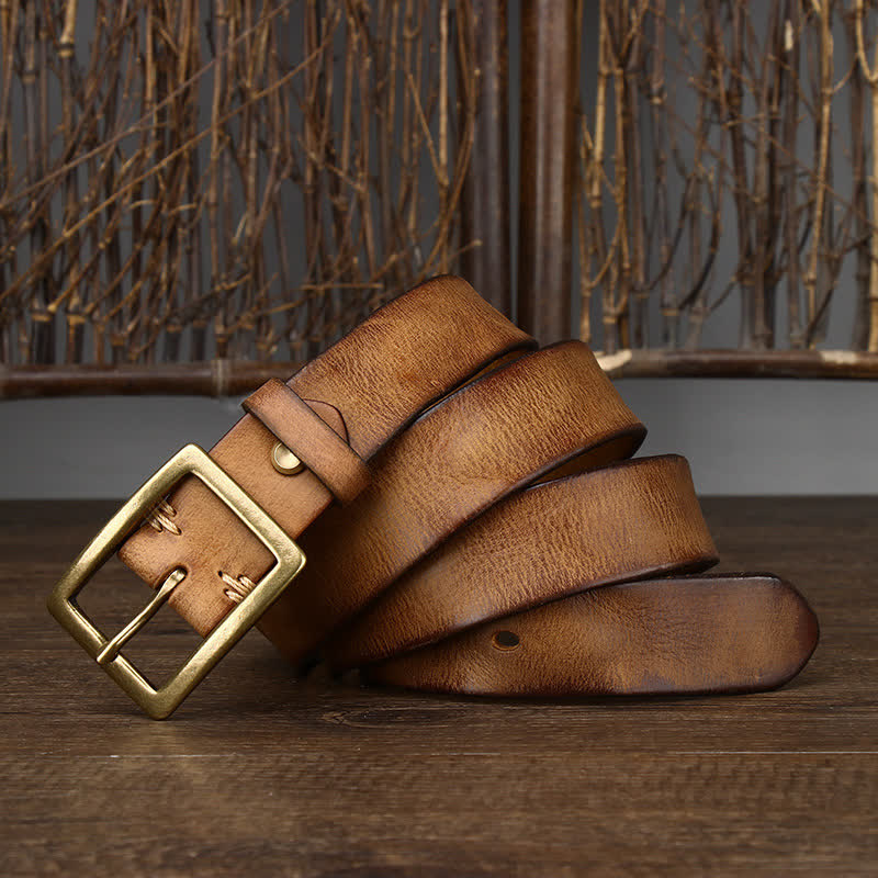 Men's Vintage Distressed Wrinkle Belt - Image 13