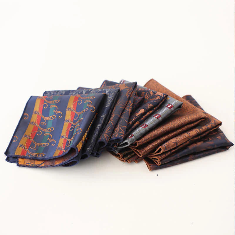 Men's Vintage Multiple Pattern Gentleman Pocket Square - Image 5