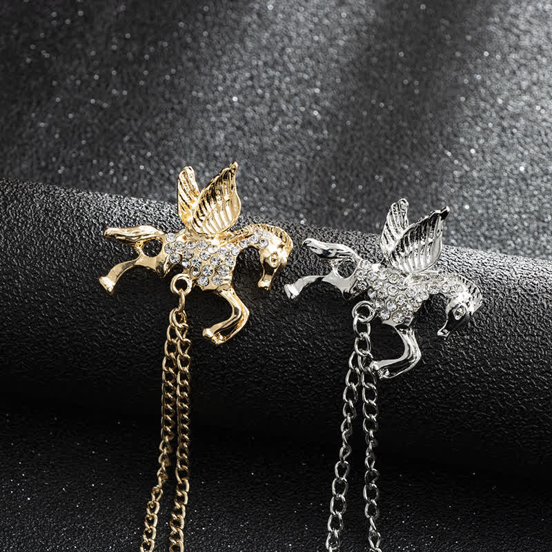 Men's Vintage Pegasus Tassel Brooch - Image 2
