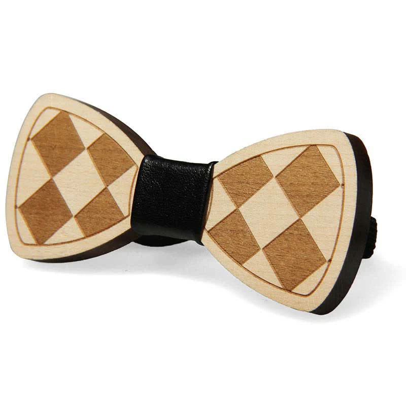 Men's Wedding Party Accessories Carved Wooden Bow Tie - Image 7
