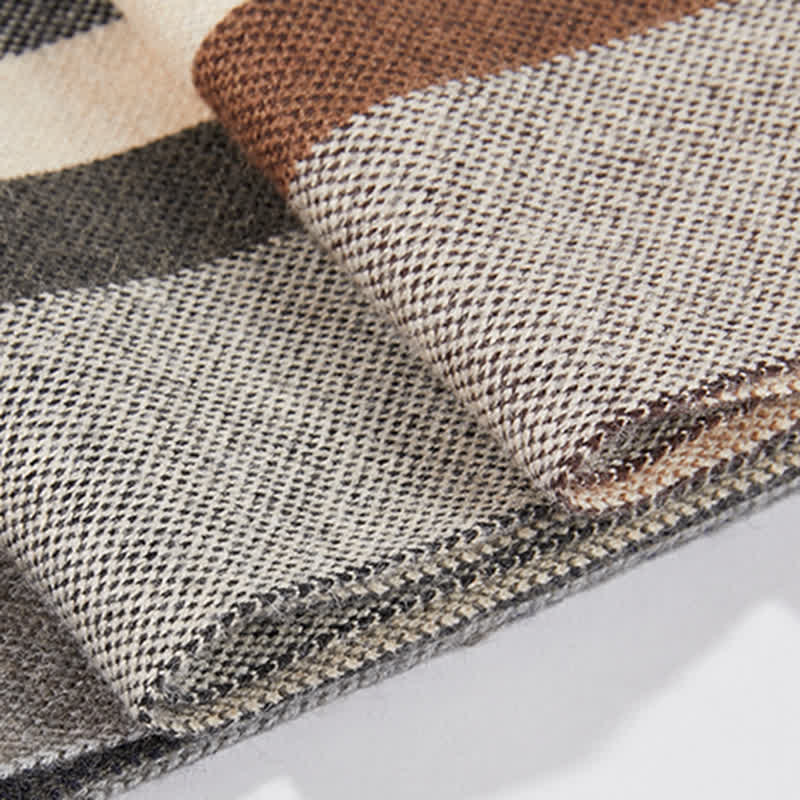 Men's Winter Classical Warm Plaid Stripe Scarf - Image 13