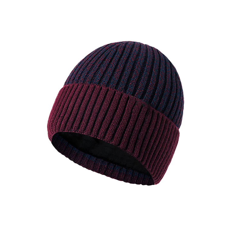 Men's Winter Warm Fleece-Lined Knitted Beanie Hat - Image 2