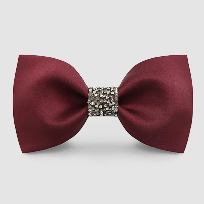 Men's Central Sparkly Accent Bow Tie