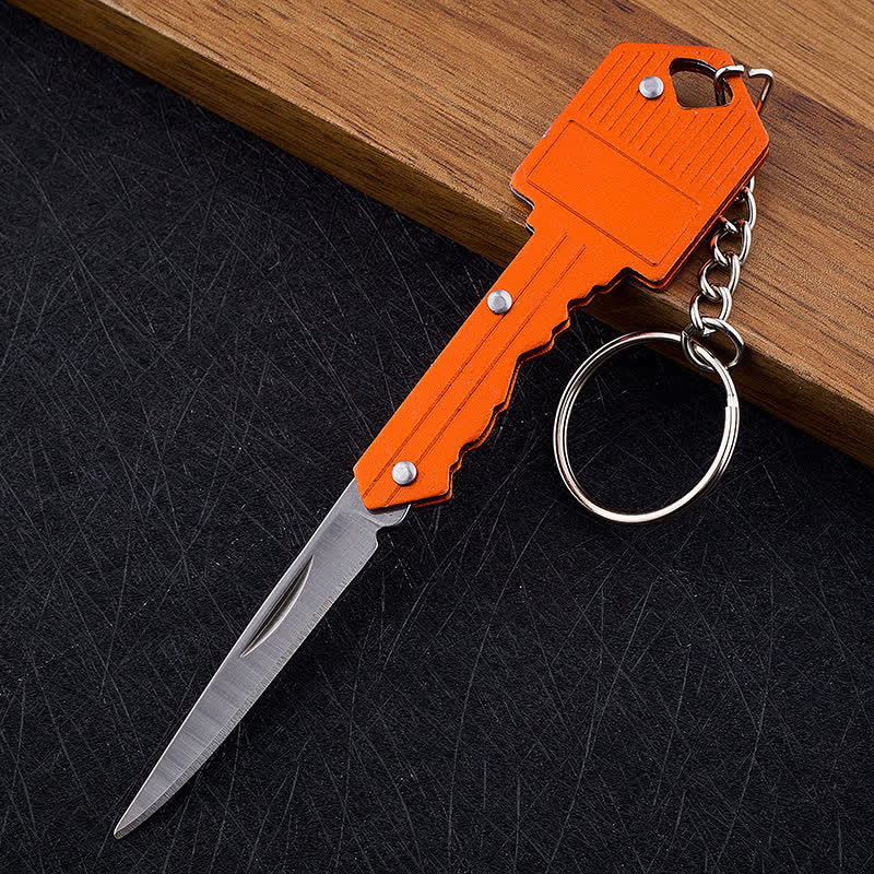 Mini Camping Folding Key-Shaped Knife Keychain - Image 15