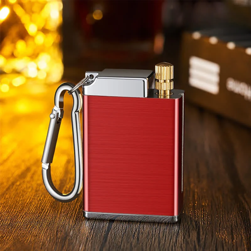 Mini Rectangle 2-in-1 Portable Ashtray Matchstick Kerosene Lighter - Image 11