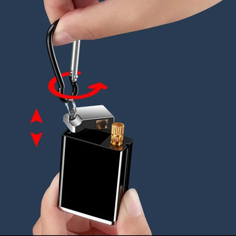 Mini Rectangle 2-in-1 Portable Ashtray Matchstick Kerosene Lighter - Image 5