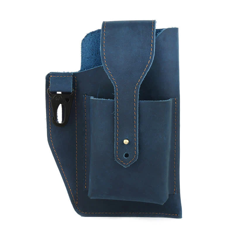 Minimalist Phone Crazy Horse Leather Belt Bag - Image 23