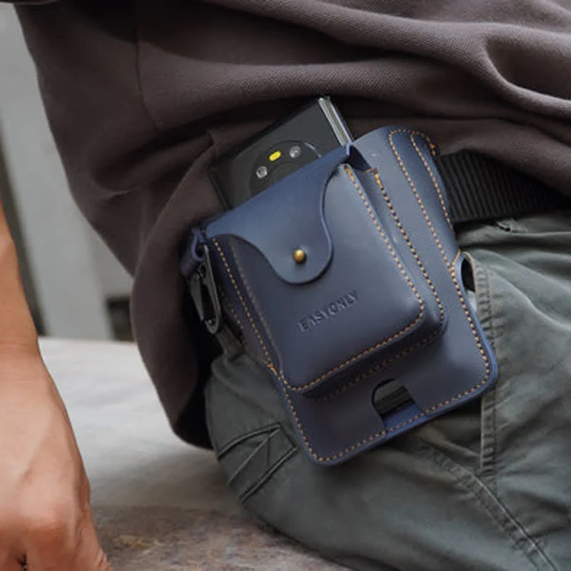 Mobile Phone Storage Fanny Pack Leather Belt Bag - Image 6