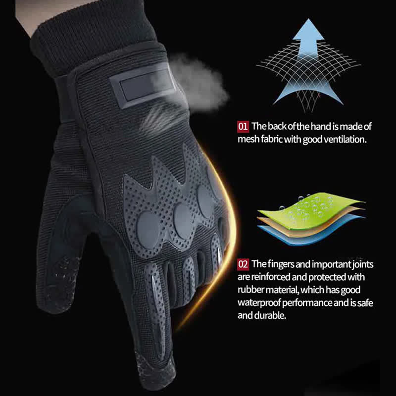Outdoor Mountaining Full Finger Black Tactical Gloves - Image 5