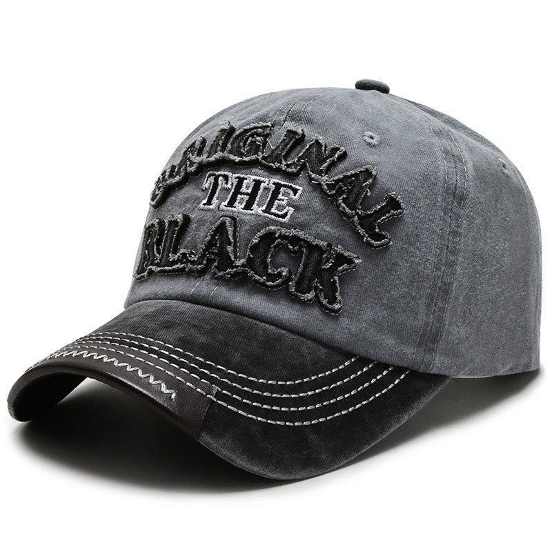 Original The Black Retro Contrasting Letter Embroidered Baseball Cap - Image 7