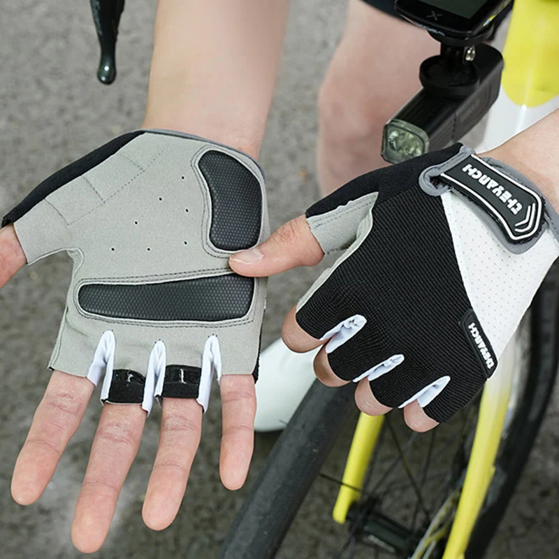 Outdoor Cycling Unisex Anti-Slip Half finger Gloves - Image 3